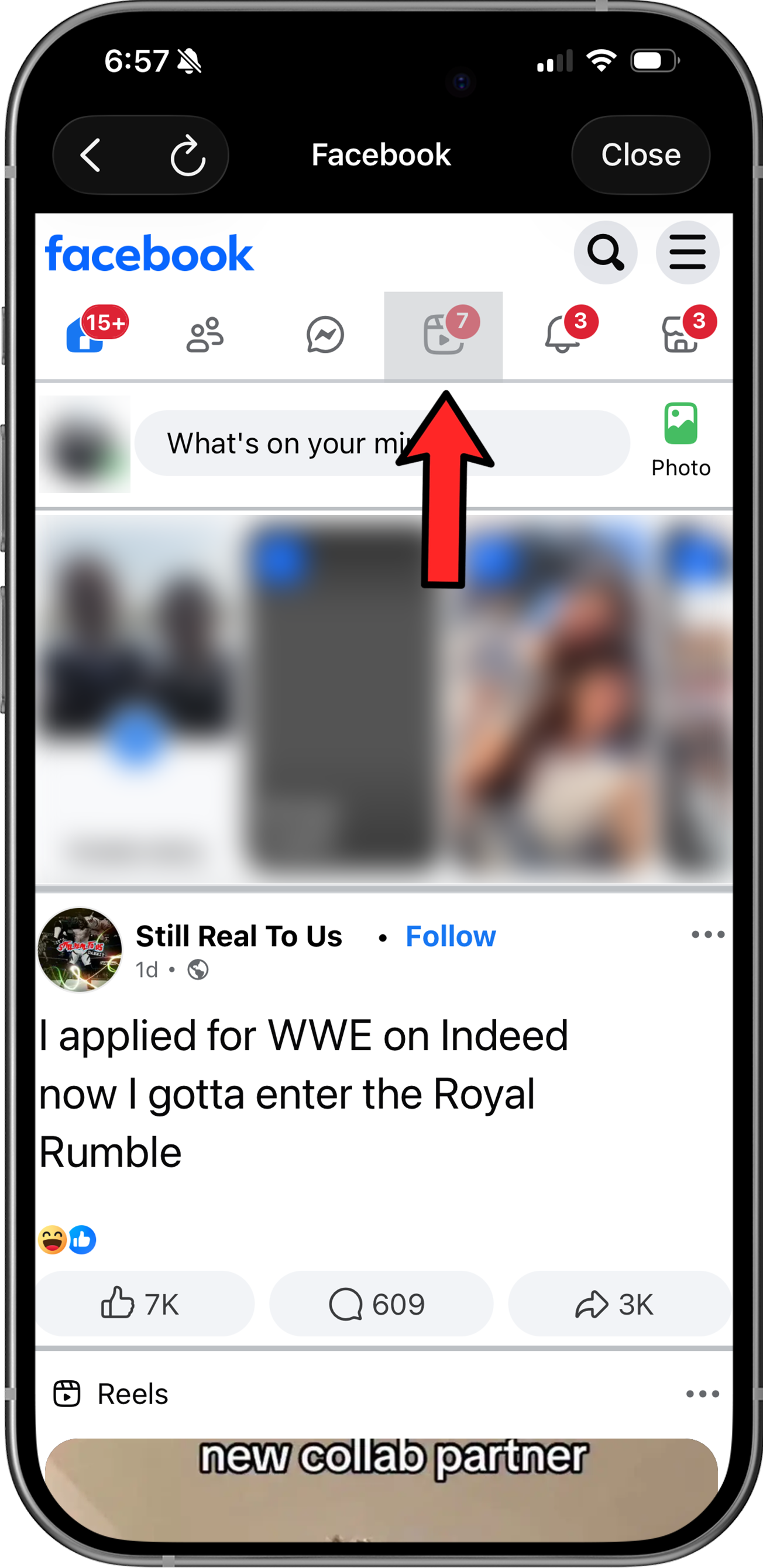 Facebook with Reels disabled using LoomWeb