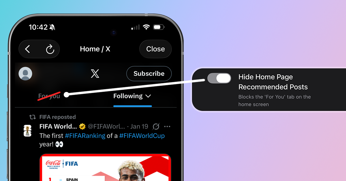 How to disable X For You recommendations