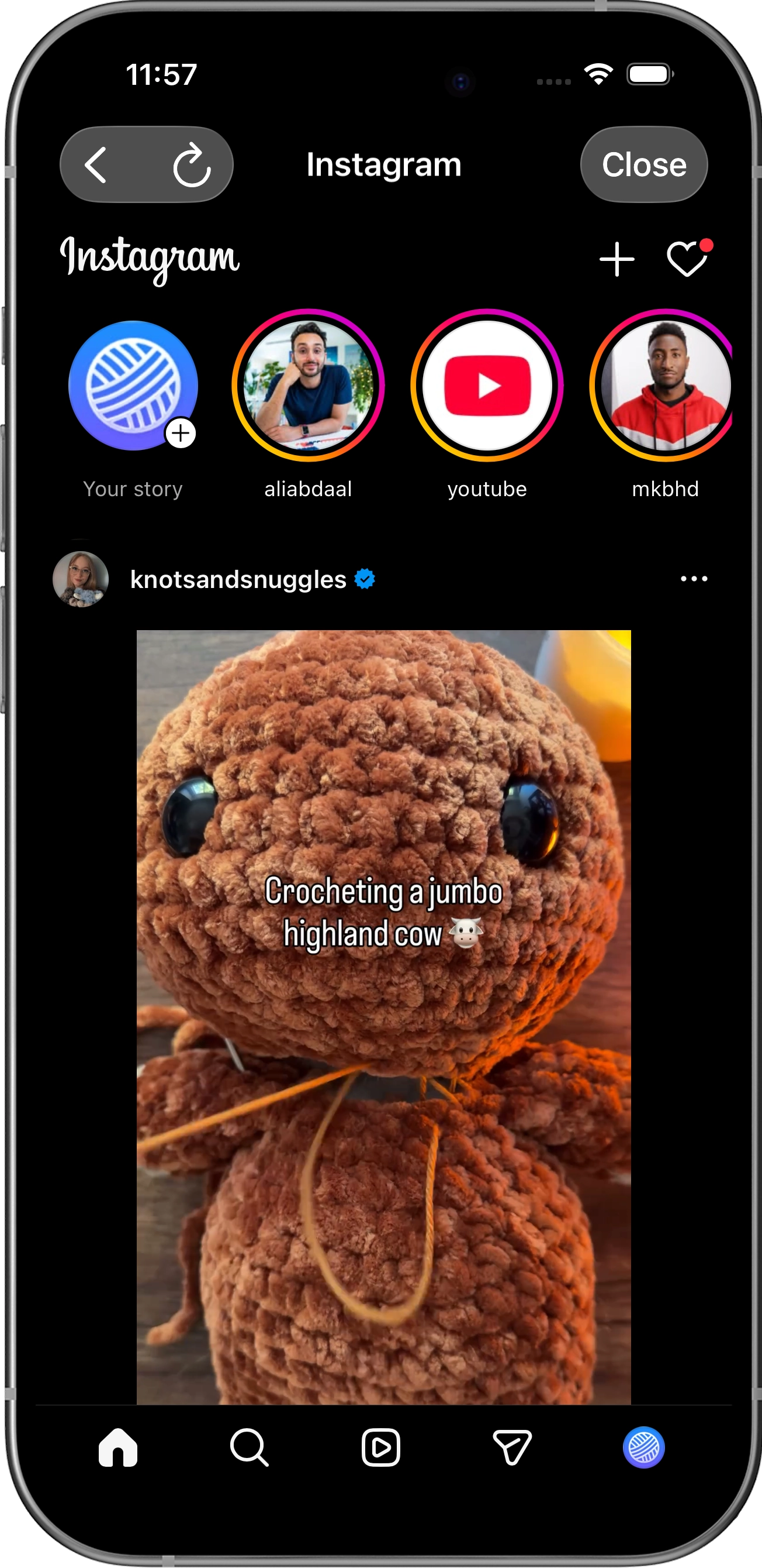 Instagram interface showing how LoomWeb hides Reels, Explore, and Stories for distraction-free browsing